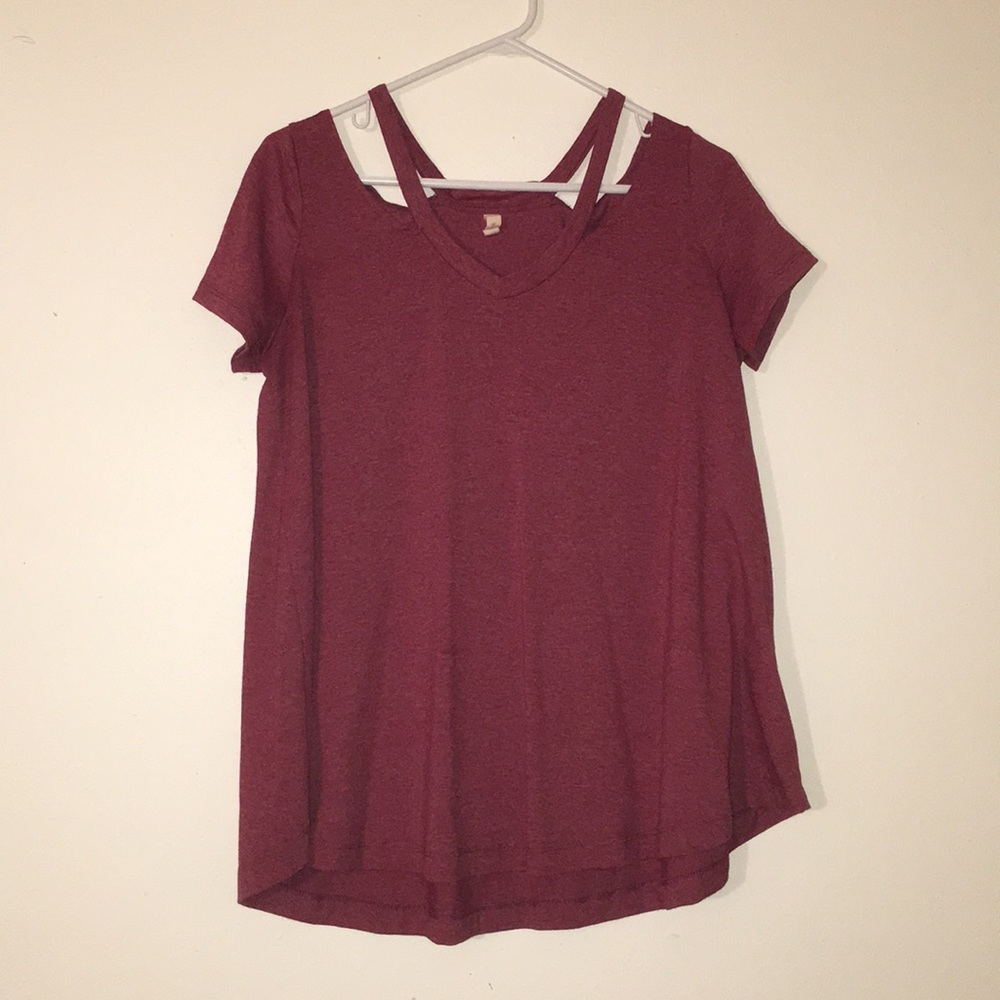 Flowy Top with Shoulder Cut Out